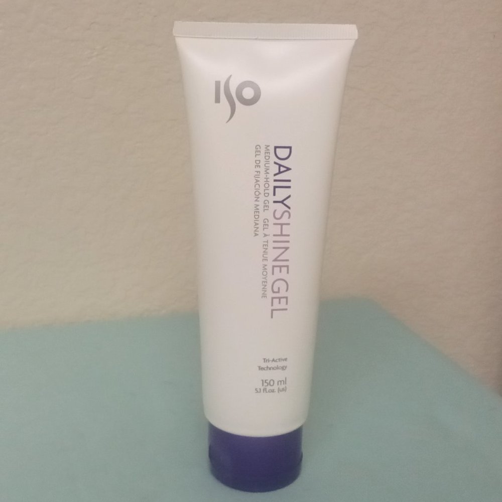 ISO Daily Shine Gel Medium Hold Hair Tri-Active Technology 5.1 oz/150 ml New